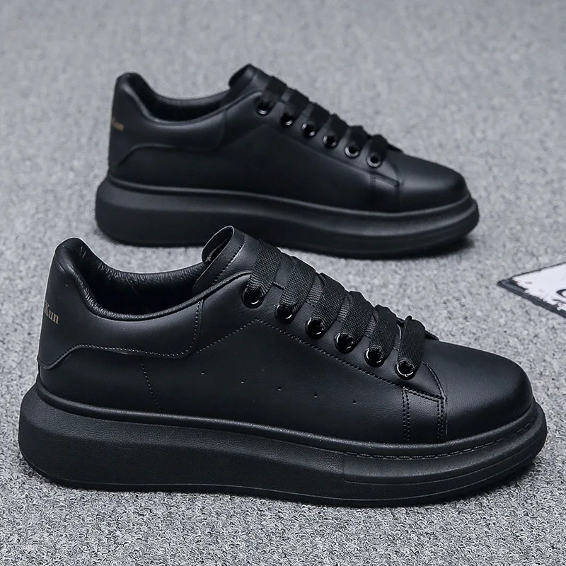 Men Shoes New Thick Sole Shoes Versatile Small White Shoes Anti Slip Vul... - £46.07 GBP