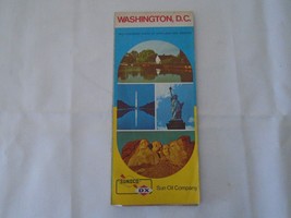 1973 Sunoco DX Washington DC Gas Service Station Travel Road Map - $8.56