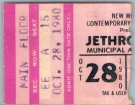 Jethro Tull Whitesnake Concert Ticket Stub October 28 1980 Kansas City - $34.64