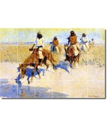 Frederic Remington Native Americans Painting Ceramic Tile Mural BTZ07335 - €209,68 EUR+