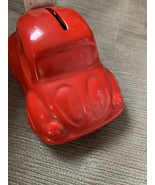 Red car ceramic piggy bank retro - $417.39 MXN