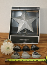 Target Silver Glitter Star Tree Topper Raiders Ornaments Christmas Decor... - $9.80