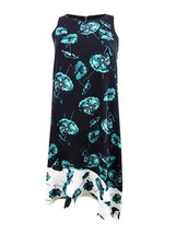 Alfani Womens Floral Asymmetric Wear To Work Dress Size 16, Green Lucid Poppy - £63.30 GBP