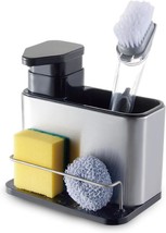 Kitchen Sink Caddy With Liquid Soap Dispenser Kitchen Cleaner Supplies Organiser - £14.42 GBP