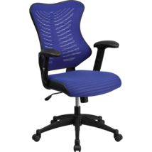 High Back Blue Mesh Executive Swivel Ergonomic Office Chair with Adjustable Arms - $208.99