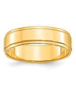 10k Gold 6mm Flat with Step Edge Wedding Band Size 10 1FLE060 - $1,005.97 CAD