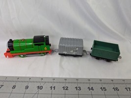 Mattel Thomas Train Trackmaster 2013 Percy Motorized Works With 2 Cars - $19.95