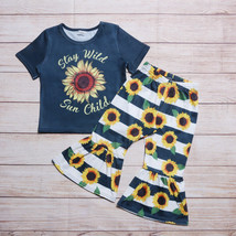 NEW Boutique Sunflower Girls Bell Bottoms Outfit Set - £3.78 GBP+