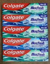 5x Colgate Max Fresh Toothpaste Breath Strips, Cool Mint &amp; Clean Mint, 6 Oz/ea. - £16.01 GBP
