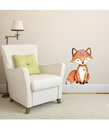 Woodland Creatures Collection: Fox with Flowers Wall Decal - 19.5&quot; tall ... - £18.87 GBP