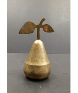 Vintage Brass Pear Shaped Trinket Box Top is Also a Bell Made in India - £19.65 GBP