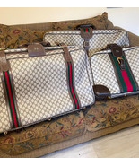 Vintage 1980&#39;s Gucci 3 Piece Luggage Set Made &amp; Purchased in Italy - £3,525.51 GBP