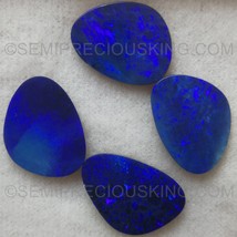 Natural Doublet Opal Freeform Smooth Play of Colors Australian VVS Clarity Opal  - £188.64 GBP