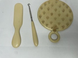 Vintage Celluloid Vanity Manicure Mirror Shoe Horn Hook Display Decor - $22.00