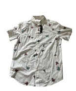 Edgar + Ash Button Down Shirt Mens Size Medium Retro Butterflies Short S... - $14.01