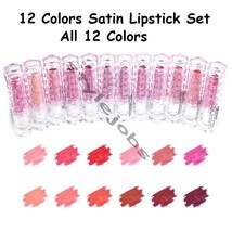 Amuse Red Smooth Soft Satin Creme Lipstick 12 Color Bulk Set - £9.47 GBP