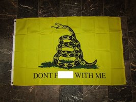 Gadsden Don&#39;t F___ With Me Tea Party Yellow 3&#39;x5&#39; Polyester Flag - £3.96 GBP