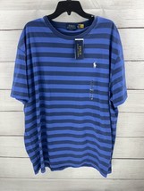 Polo Ralph Lauren Classic Fit Crewneck Shirt Blue Striped 2XL New NWT - $25.09