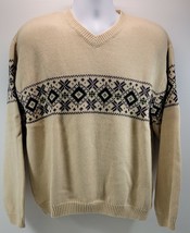 M) Old Navy Men&#39;s Winter Holiday Christmas Heavyweight Beige Sweater Large - £15.89 GBP