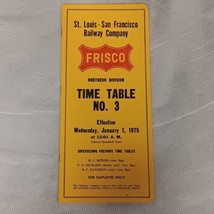 Frisco St Louis San Francisco Railway Employee Timetable No 3 1975 North... - £7.78 GBP