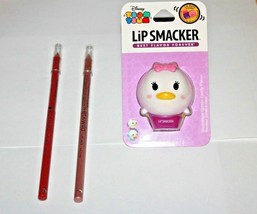 LIP Smacker Disney Tsum Tsum Glamorous Cotton &amp; 2 Lip liner Lot of  3 Sealed - £7.46 GBP