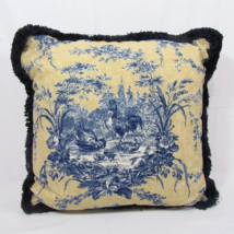 Waverly La Petite Ferme Toile Blue Rooster Hens Custom 16-inch Square Pillow(s) - $46.00