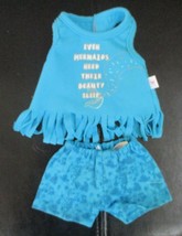 Justice Even Mermaids Need Their Beauty Sleep Blue Outfit for 18&quot; Doll - $10.93