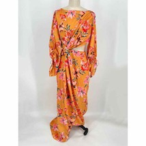 Significant Other Mallorie Dress Sz 4 Orange Floral Cutout Wrap Maxi - £78.33 GBP