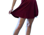 Basic Burgundy Dark Red Fit &amp; Flare High Neck Skater Dress Size Small S NEW - $17.02