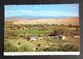 El Hermoso Valle De Chimayo Aerial View New Mexico NM UNP Postcard c1960s 4x6 - £4.71 GBP