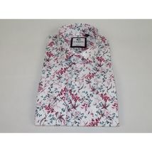 Men's Shirt By CASILA Turkey Cotton Blend Long Sleeves 501680-02 Red Floral image 4