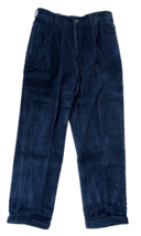 Tommy Hilfiger Dark Blue Corduroy Cords Pleated Cuffed Bottom Pants Mens 32x30 - $29.69