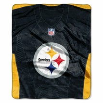 Pittsburgh Steelers Jersey Design 50&quot; by 60&quot; Plush Raschel Throw Blanket - NFL - £21.63 GBP