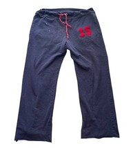 Vintage ACE USA Sweatpants L Navy Red 15 Drawstring Wide Leg image 10