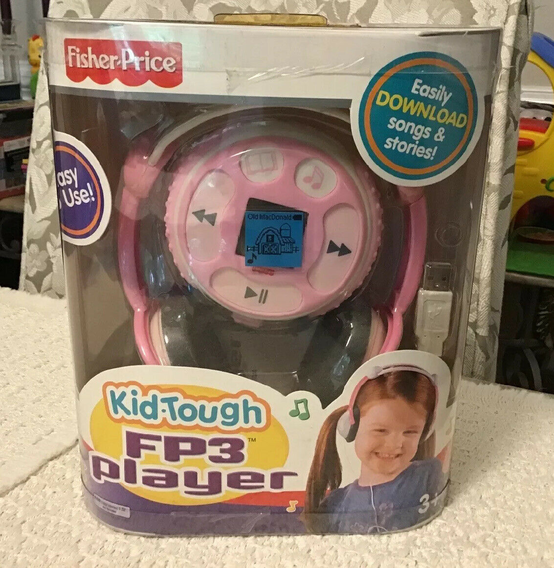 Fisher Price Kid Tough FP3 Song &amp; Story Player PINK - New in Original Packaging  			