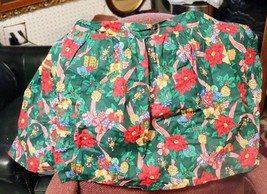 Vintage Apron Vivid colors of green and red holiday design - £17.98 GBP