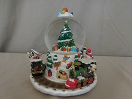 Disney Christmas Collection Holiday Express Snowglobe Moving Musical Train RARE - £115.11 GBP