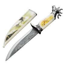 Munetoshi 13.5&quot; Noble Deer Fantasy Dagger Gift Bowie Knife Souvenir with... - £10.88 GBP