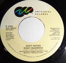 Eddy Raven 45 RPM Record - Risky Business / In A Letter To You D1 - £3.13 GBP