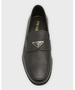 Men's PRADA Black Triangle Logo Saffiano Leather Loafers Size UK 11/US 12 - $818.90