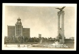 Vintage RPPC Real Photo Postcard Maine Monument National Hotel Havana Cuba - £15.50 GBP