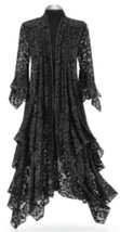 Classic Black Lace Stevie Nicks Vintage Style Lace Bohemian DeLuxe Gypsy... - £237.04 GBP