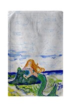 Betsy Drake Mermaid on Rock Beach Towel - £55.38 GBP