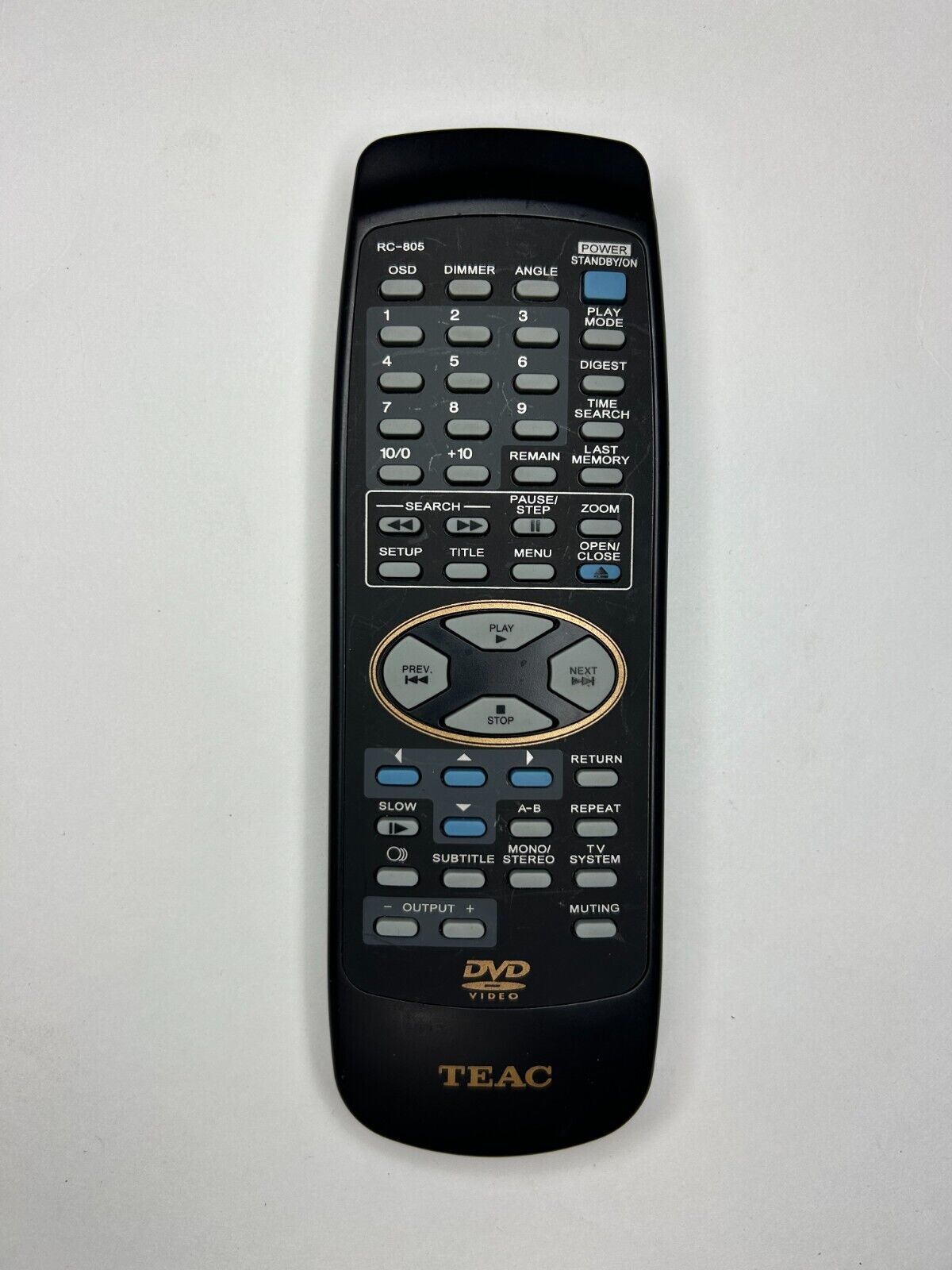 Teac RC-805 Remote Control, Black - OEM for DV3000 DVD Player + More  			