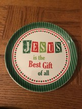 Christmas Plate &quot;Jesus Is The Best Gift Of All&quot;Rare-SHIPS N 24 HOURS - £19.64 GBP