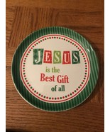 Christmas Plate &quot;Jesus Is The Best Gift Of All&quot;Rare-SHIPS N 24 HOURS - £19.79 GBP