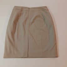 Calvin Klein RN#54163 Back Zipper Women's Tan/Beige Skirt Size 4P image 9