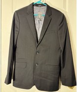 NWT Men&#39;s Express Fitted Blazer Suit Jacket 38R Black 2 Button Style 390... - $109.99