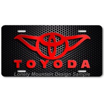 Toyoda Parody Art Red on Mesh FLAT Aluminum Novelty Auto Car License Tag... - £14.06 GBP
