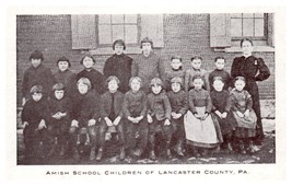 Amish School Children of Lancaster County Pennsylvania RPPC Postcard - £11.83 GBP